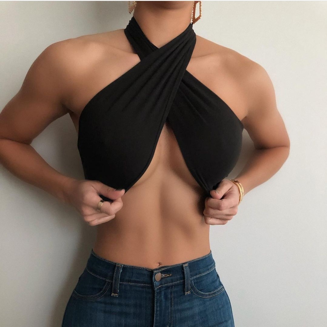 여성 패션 섹시한 미니 탑 여성 여름 Y2K 자르기 탑 - Strapless Bra Backless 리뷰 및 가격