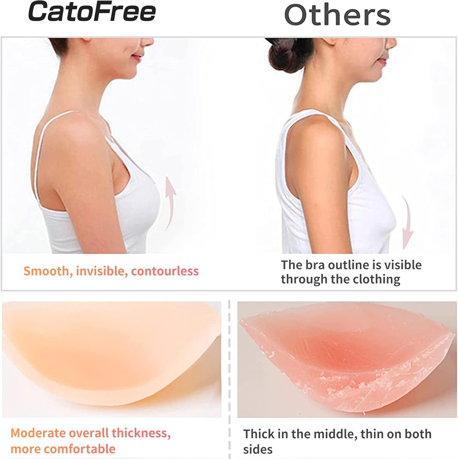푸쉬업 무선 솔리드 실리콘 브라 재사용 가능 스티키 접 - Strapless Bra Backless 리뷰 및 가격