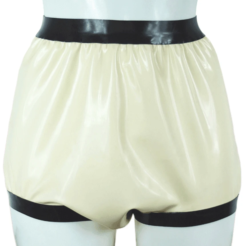 투명하고 검은색의 섹시한 라텍스 기저귀 반바지 고무 보 - Boyshort Underwear 리뷰 및 가격
